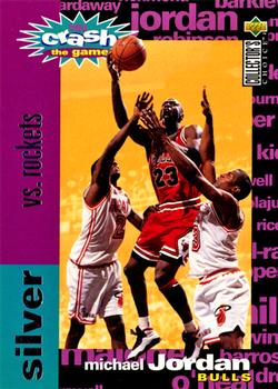 1995-96 Collector's Choice - You Crash the Game Silver: Scoring #C1 Michael Jordan - VAR: vs. Rockets W Front