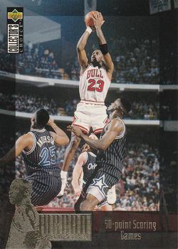 1995-96 Collector's Choice French II - The Jordan Collection #JC2 Michael Jordan - 50-Point Scoring Games Front