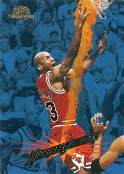 1995-96 SkyBox Premium #15 Michael Jordan - UER: Career Blocks 6972, should be 697 Front