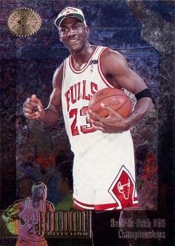 1995-96 SP Championship - The Jordan Collection #JC22 Michael Jordan - Back-to-Back NBA Championships Front