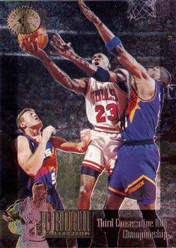 1995-96 SP Championship - The Jordan Collection #JC23 Michael Jordan - Third Consecutive NBA Championship Front