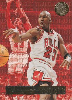 1995-96 Ultra - Double Trouble Gold Medallion #3 Michael Jordan Front