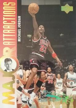 1995-96 Upper Deck - Electric Court Gold #339 Michael Jordan / Charlie Sheen Front