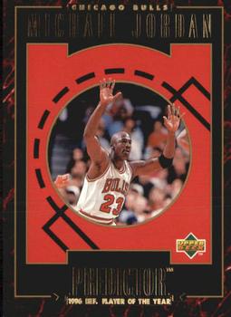 1995-96 Upper Deck - Predictors: MVP #R3 Michael Jordan - Defensive Player of the Year Front