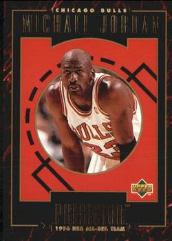 1995-96 Upper Deck - Predictors: MVP #R4 Michael Jordan - NBA All-Defensive Team Front