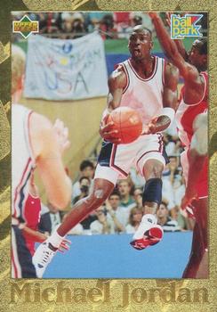 1995-96 Upper Deck Ball Park Franks Michael Jordan - Gold #BP3 Michael Jordan - Olympics Front