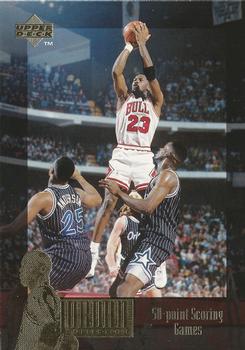 1995-96 Upper Deck The Jordan Collection Jumbo #JC10 50-Point Scoring Games Front