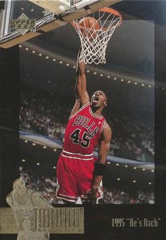 1995-96 Upper Deck The Jordan Collection Jumbo #JC15 1995 "He's Back" Front