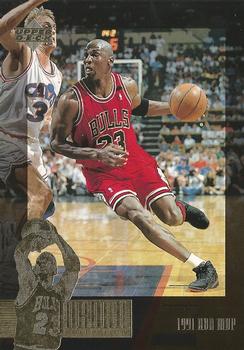 1995-96 Upper Deck The Jordan Collection Jumbo #JC18 1991 NBA MVP Front