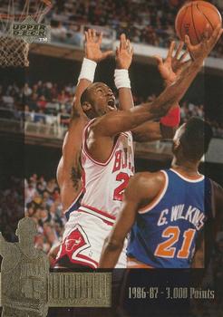 1995-96 Upper Deck The Jordan Collection Jumbo #JC2 1986-87 - 3,000 Points Front