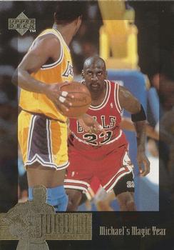 1995-96 Upper Deck The Jordan Collection Jumbo #JC21 Michael's Magic Year Front