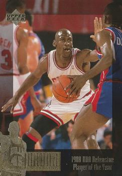 1995-96 Upper Deck The Jordan Collection Jumbo #JC3 1988 NBA Defensive Player of the Year Front