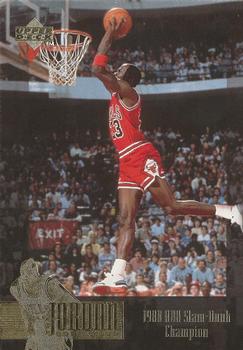 1995-96 Upper Deck The Jordan Collection Jumbo #JC6 1988 NBA Slam-Dunk Champion Front