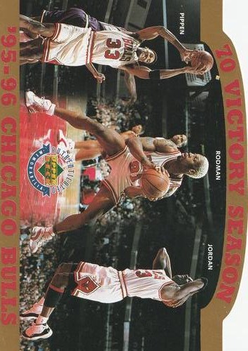 1996 Upper Deck Authenticated '95-96 Chicago Bulls 70 Victory Season #NNO '95-96 Chicago Bulls - 70 Victory Season Front