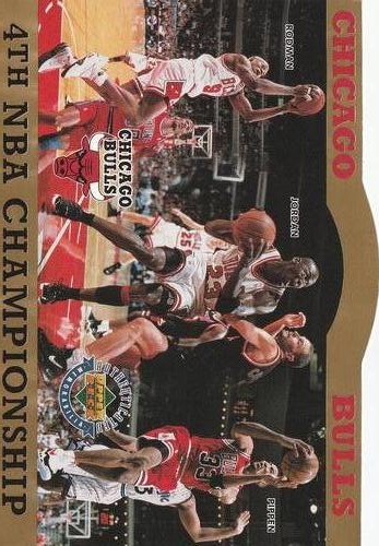 1996 Upper Deck Authenticated Chicago Bulls 4th NBA Championship (SN10000 Horizontal) #NNO Chicago Bulls - 4th NBA Championship Front