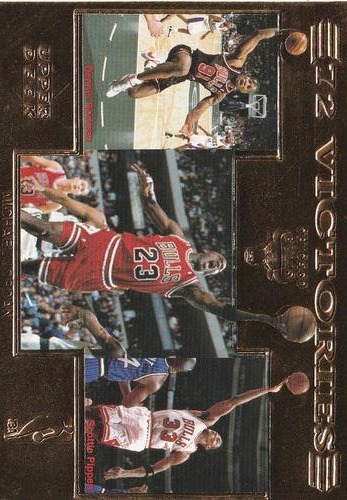1996 Upper Deck Authenticated Chicago Bulls 72 Victories 22K Gold #NNO Chicago Bulls - 72 Victories Front