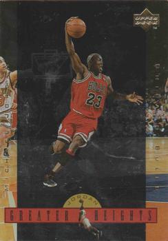 1996 Upper Deck Michael Jordan Greater Heights Jumbo #GH5 Michael Jordan Front