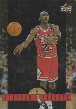 1996 Upper Deck Michael Jordan Greater Heights Jumbo #GH7 Michael Jordan Front
