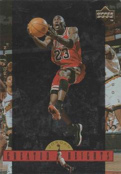 1996 Upper Deck Michael Jordan Greater Heights Jumbo #GH8 Michael Jordan Front