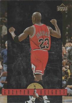 1996 Upper Deck Michael Jordan Greater Heights Jumbo #GH9 Michael Jordan Front