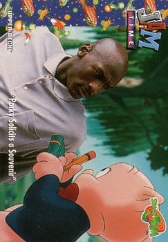 1996 Upper Deck Space Jam #41 "Porky Solicits a Souvenir" Front