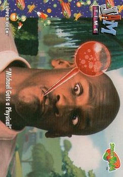 1996 Upper Deck Space Jam #43 "Michael Gets a Physical" Front