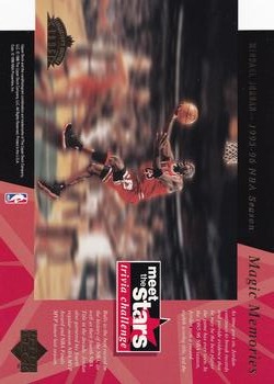 1996-97 Collector's Choice - Meet the Stars Michael Jordan Exchange #NNO Michael Jordan Front