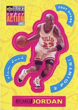 1996-97 Collector's Choice - Super Action Stick-Ums 2 #S30 Michael Jordan Front