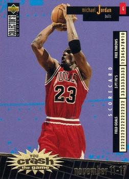 1996-97 Collector's Choice - You Crash the Game Scoring Gold 1 #C30 Michael Jordan - VAR: November 11-17 (W) Front