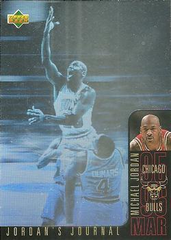 1996-97 Collector's Choice French - Jordan's Journal #J5 Michael Jordan - March Front