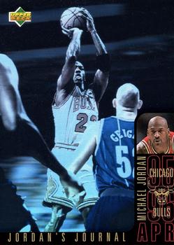 1996-97 Collector's Choice French - Jordan's Journal #J6 Michael Jordan - April Front