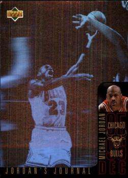 1996-97 Collector's Choice German - Jordan's Journal #J2 Michael Jordan - December Front