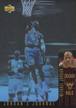 1996-97 Collector's Choice German - Jordan's Journal #J4 Michael Jordan - February Front