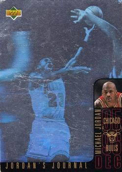 1996-97 Collector's Choice International English Jordan's Journal #J2 Michael Jordan - December Front