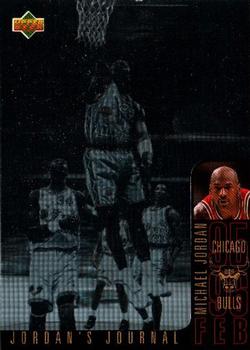 1996-97 Collector's Choice Italian - Jordan's Journal #J4 Michael Jordan - February Front
