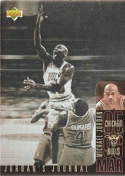 1996-97 Collector's Choice Italian - Jordan's Journal #J5 Michael Jordan - March Front