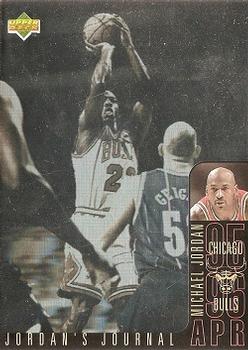 1996-97 Collector's Choice Italian - Jordan's Journal #J6 Michael Jordan - April Front
