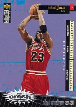 1996-97 Collector's Choice Italian - You Crash the Game Scoring #C30 Michael Jordan - VAR: December 23-29 (W) Front