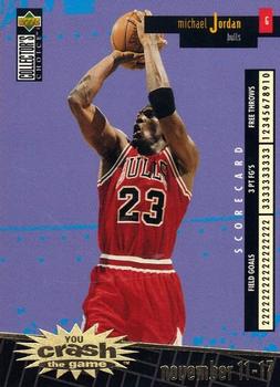 1996-97 Collector's Choice Italian - You Crash the Game Scoring Gold #C30 Michael Jordan - VAR: November 11-17 (W) Front