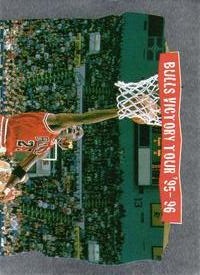 1996-97 Collector's Choice Italian Stickers #90 Michael Jordan - Bulls Victory Tour Front