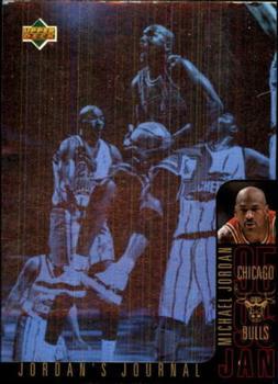 1996-97 Collector's Choice Spanish - Jordan's Journal #J3 Michael Jordan - January Front