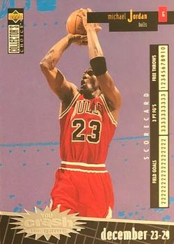 1996-97 Collector's Choice Spanish - You Crash the Game Scoring #C30 Michael Jordan - VAR: December 23-29 (W) Front