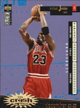 1996-97 Collector's Choice Spanish - You Crash the Game Scoring Gold #C30 Michael Jordan - VAR: December 23-29 (W) Front