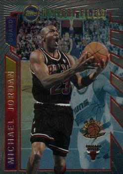 1996-97 Topps - Super Team Champion Mystery Finest Borderless #M14 Michael Jordan - Eastern Conference Winner Front
