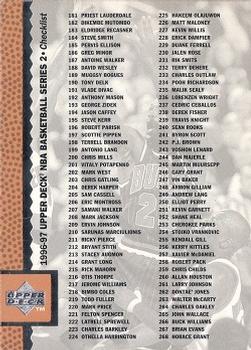 1996-97 Upper Deck #360 Checklist: 181-360 Front