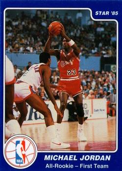 1985-86 Star All-Rookies Blue Border (Unlicensed) #1 Michael Jordan Front