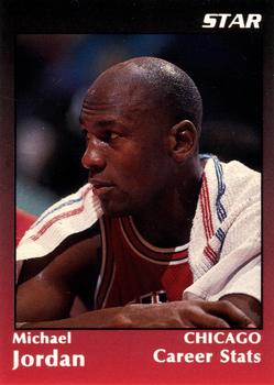 1991 Star Michael Jordan (Unlicensed) - Black / Red Border #1 Michael Jordan - Career Stats Front