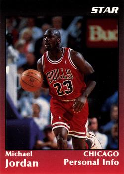 1991 Star Michael Jordan (Unlicensed) - Black / Red Border #5 Michael Jordan - Personal Info Front