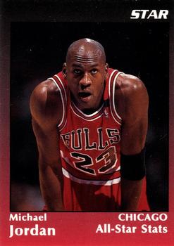 1991 Star Michael Jordan (Unlicensed) - Black / Red Border Glossy #3 Michael Jordan - All-Star Stats Front