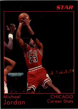 1991 Star Michael Jordan (Unlicensed) - Black Border, Black Backs #1 Michael Jordan - Career Stats Front